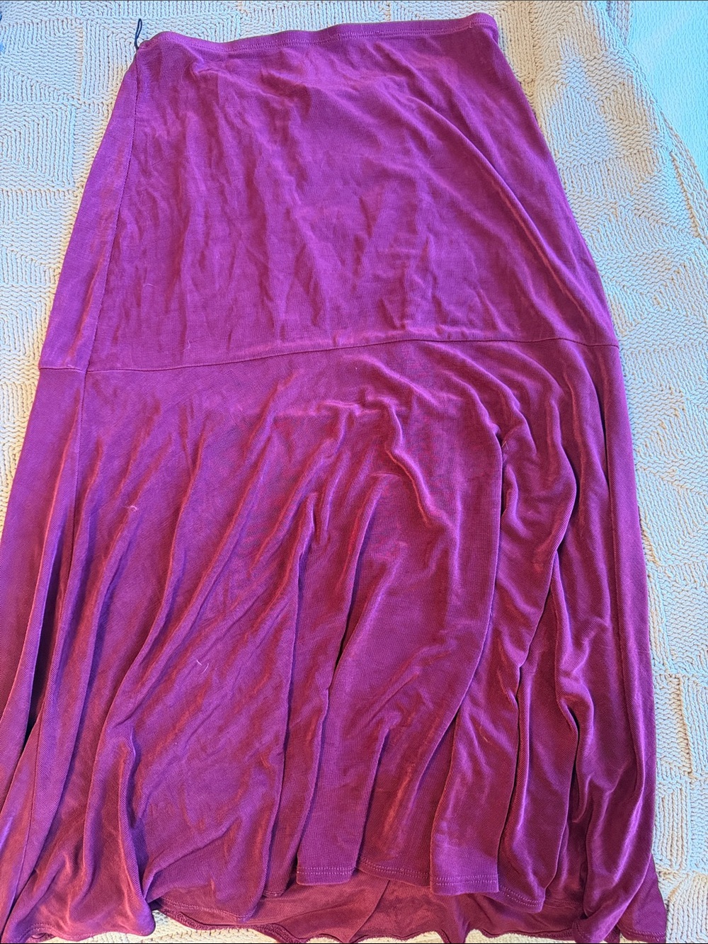 Classic Magenta Maxi Skirt - Flowing Longline Design